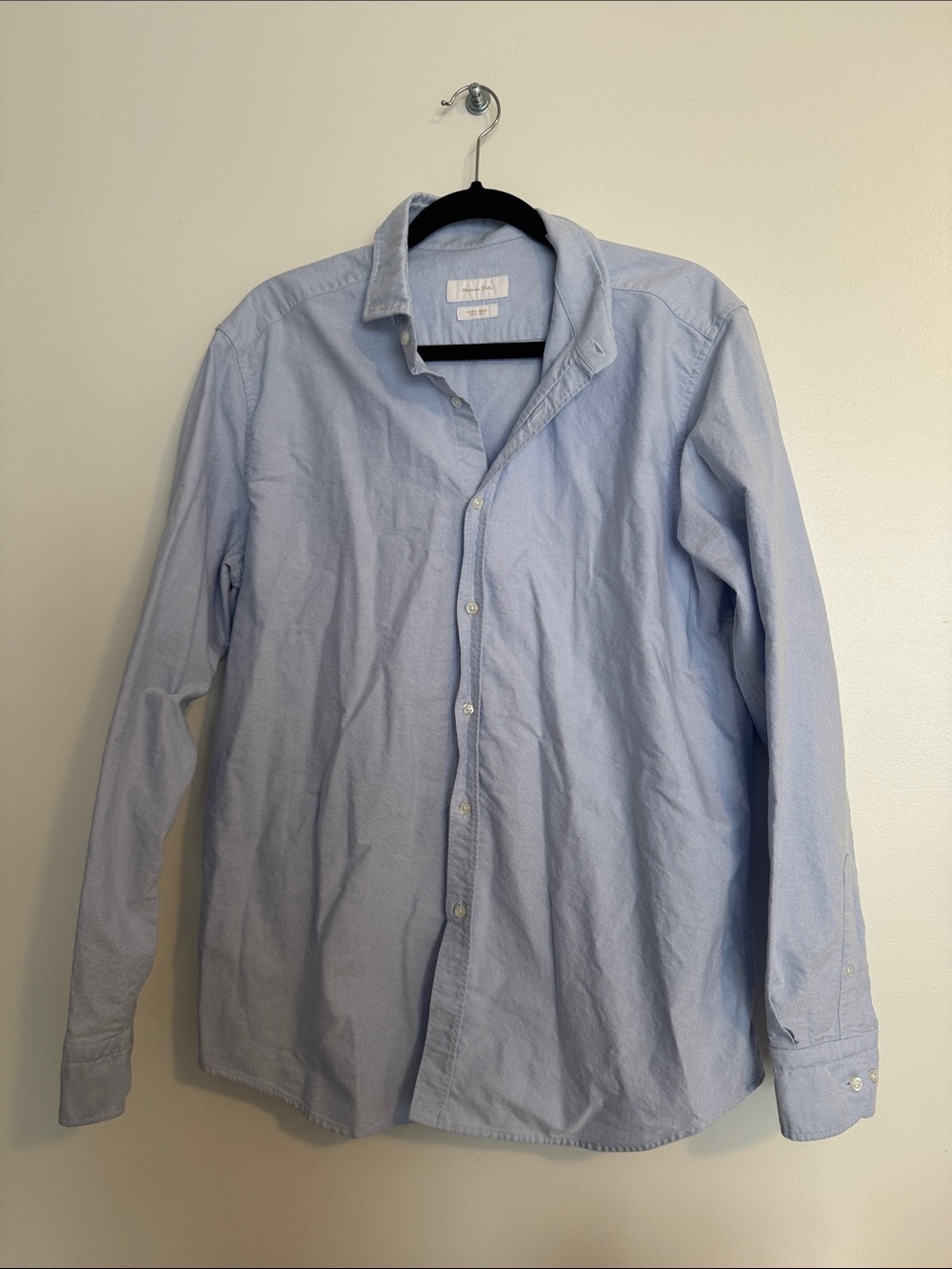 Massimo Dutti Light Blue Men's Button-Down Shirt